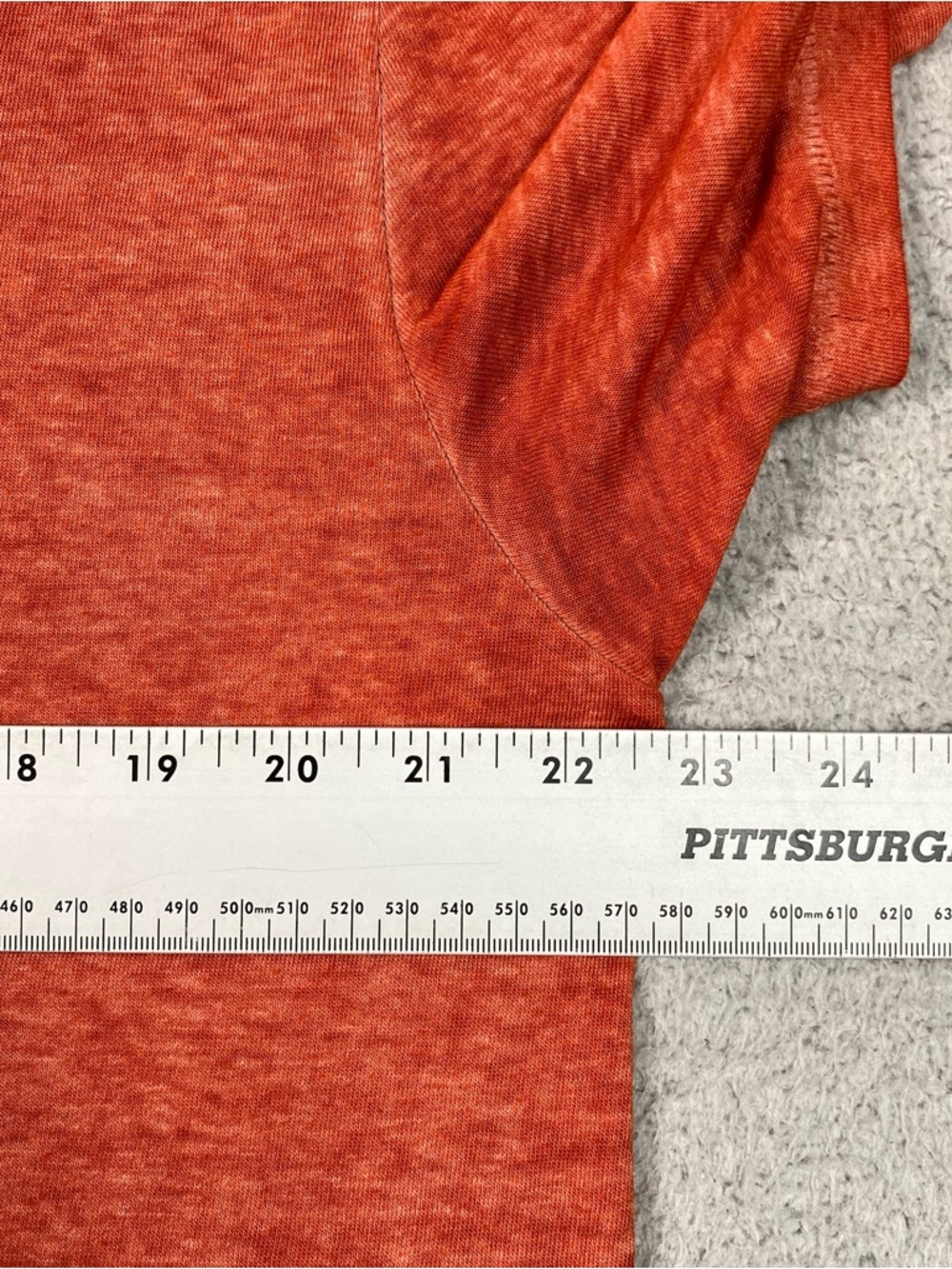 Lucky Brand Venice Burnout Men's Size L Red Short Sleeve V Neck T Shirt Light - Picture 5 of 8